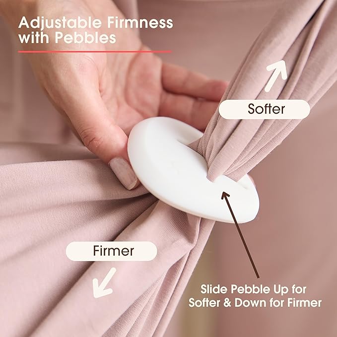 bbhugme Adjustable Pregnancy Pillow with Dusty Pink Cover & Extra Stone Cover - Full Body Support for Pregnant Women