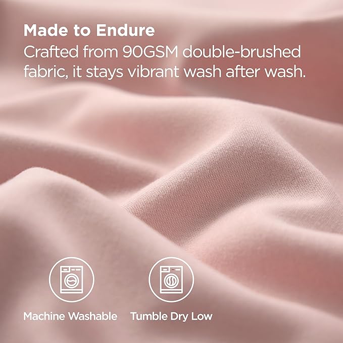 Bedsure King Size Pillow Cases Set of 2 - Pale Blush Brushed Microfiber Pillowcases 2 Pack, Super Soft Pillow Case Cover with Envelope Closure, Wrinkle, Fade and Stain Resistant, 20x36 Inches