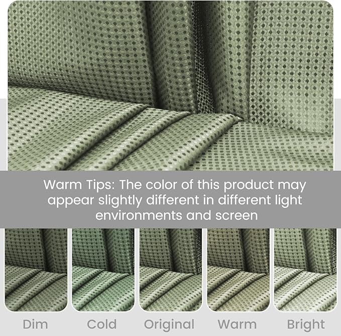 No Hook Shower Curtain with Snap in Liner Set Waffle Shower Curtain for Bathroom Hotel Style Fabric Waterproof Inner Liner，54" W x 80" H, Green