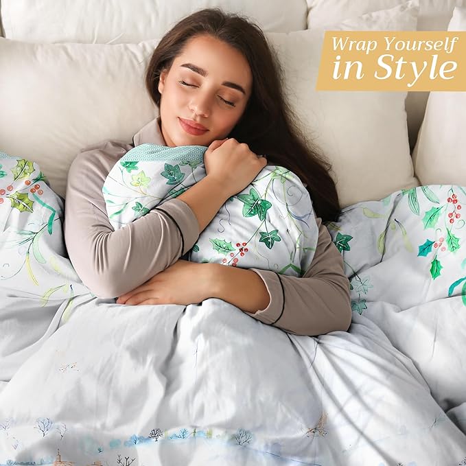 Maison d' Hermine Throw Blanket for Couch Lightweight Soft Warm Breathable Cotton Throw Blankets for Bed Girls Boys Women Men Gifts Sofa Travel Living Room Chair Bedding (50"x60", Snowy World)