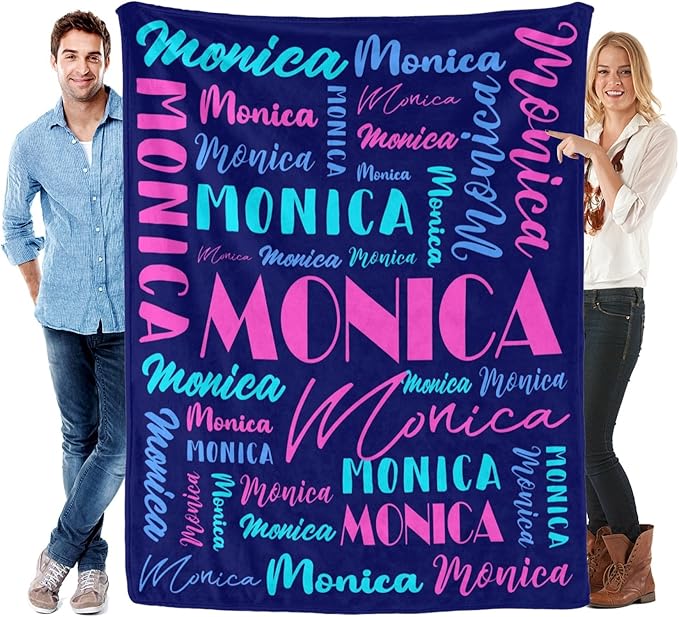 Name Blanket Personalized Blanket for Adult Kids Flannel Customize Throw Blanket Custom (Color 29, 40 x 50 Inches)