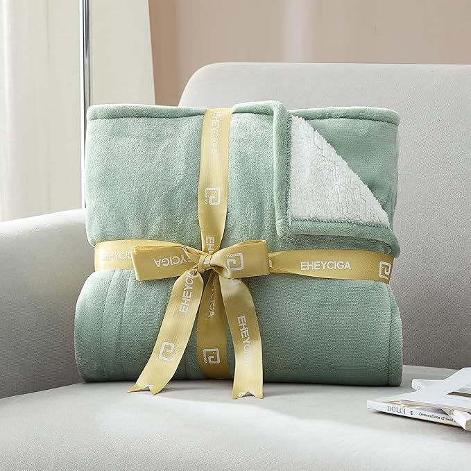 EHEYCIGA Heated Blanket - Full Size, 9 Heating Levels, 10 Hour Auto Off, Soft Cozy Sherpa Washable Blanket, 72 x 84 Inches