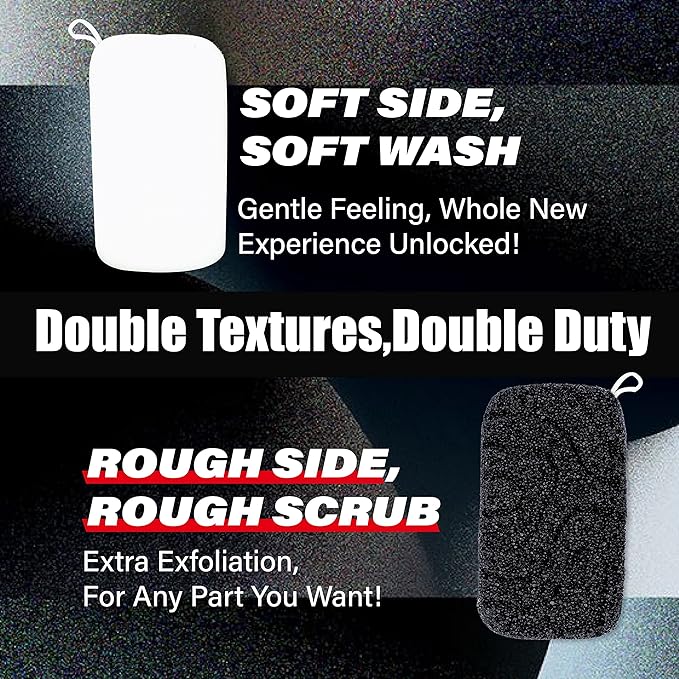 myHomeBody Extra Exfoliating Body Scrubber, Bath Sponge for Women, Loofah Exfoliator for Men, 1pc