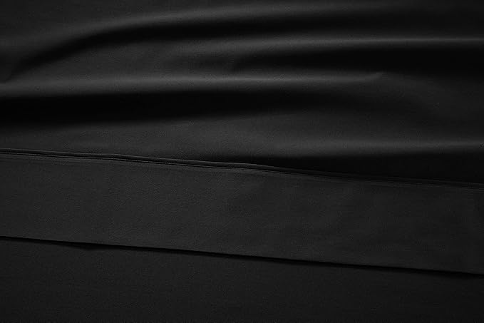 LANE LINEN Twin XL Sheets Set – 450 Thread Count 100% Long Staple Cotton, Soft & Cooling Sateen Weave, 15” Deep Pocket Fully Elasticized Twin XL Fitted Sheet, Hotel Quality, Black
