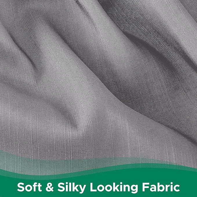 Biscaynebay Wrap Around Bed Skirts for Full & Full XL Beds Extra Long Drop of 25", Silver Grey Adjustable Elastic Dust Ruffles Easy Fit Wrinkle Resistant Silky Luxurious Fabric Machine Washable