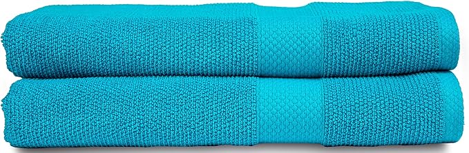 MAURA Premium Bath Sheets 100% Cotton 35x70 Oversized Ultra Absorbent Quick Dry Soft Towel Set for Bathroom Extra Large Bath Towels, Turquoise