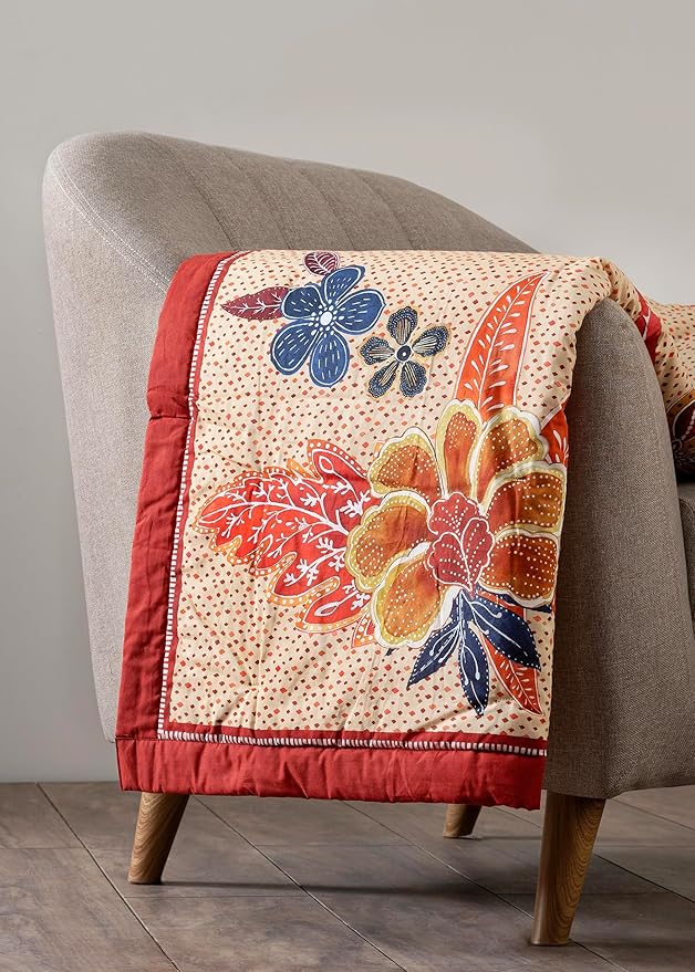 Maison d' Hermine Throw Blanket for Couch Lightweight Soft Warm Breathable Cotton Throw Blankets for Bed Girls Boys Women Men Gifts Sofa Travel Living Room Chair Bedding (60"x80", Kalahari)