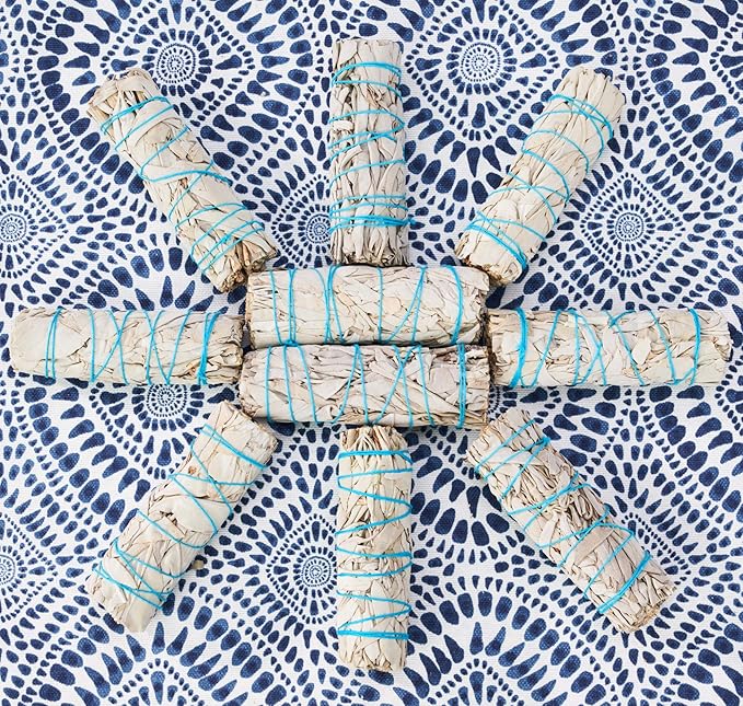50 White Sage Smudge Sticks 4" ~ Sustainably Harvested ~ for Cleansing & Smudging with Instructions (4" 50 Pack)