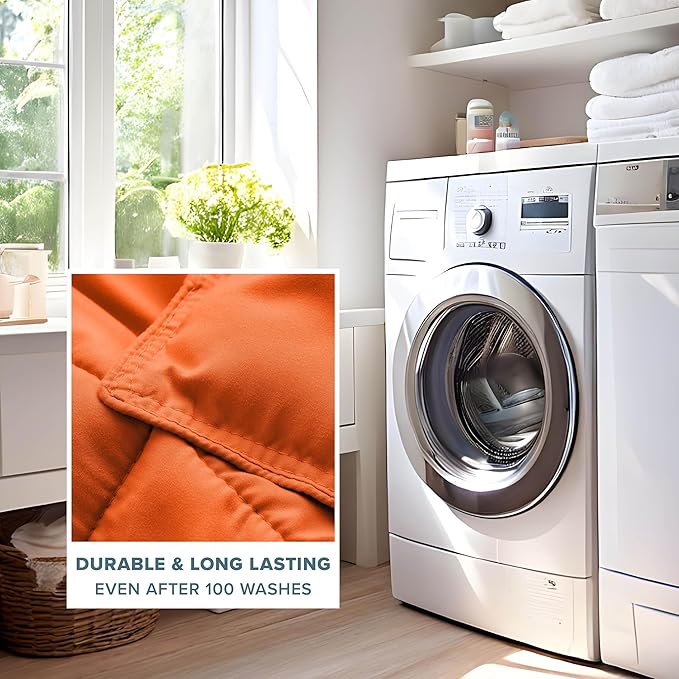 Bare Home Comforter Set - Twin/Twin Extra Long Size - Ultra-Soft - Goose Down Alternative - Premium 1800 Series - All Season Warmth (Twin/Twin XL, Orange)