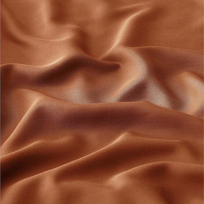 Bedsure King Size Pillow Cases Set of 2, Cooling Pillow Cases for Hot Sleepers, Rayon Derived from Bamboo Burnt Orange Pillowcases, Breathable & Soft Pillow Covers with Envelope Closure, 20x36 Inches