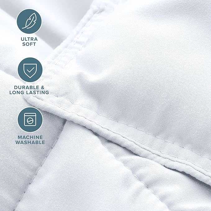 Bare Home Comforter Set - Ultra-Soft - Goose Down Alternative - Premium 1800 Series - All Season Warmth (Twin/Twin XL, White)