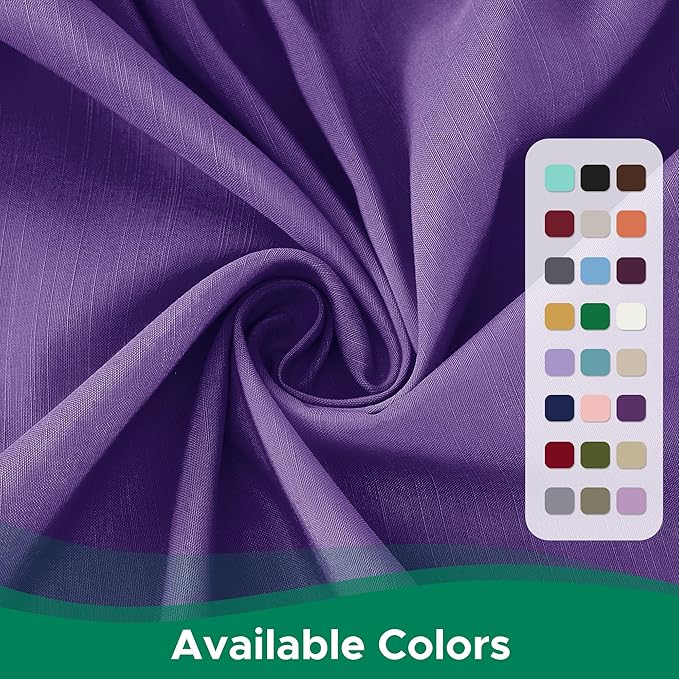 Biscaynebay Wrap Around Bed Skirts for Full & Full XL Beds 15" Drop, Purple Adjustable Elastic Dust Ruffles Easy Fit Wrinkle & Fade Resistant Silky Luxurious Fabric Machine Washable