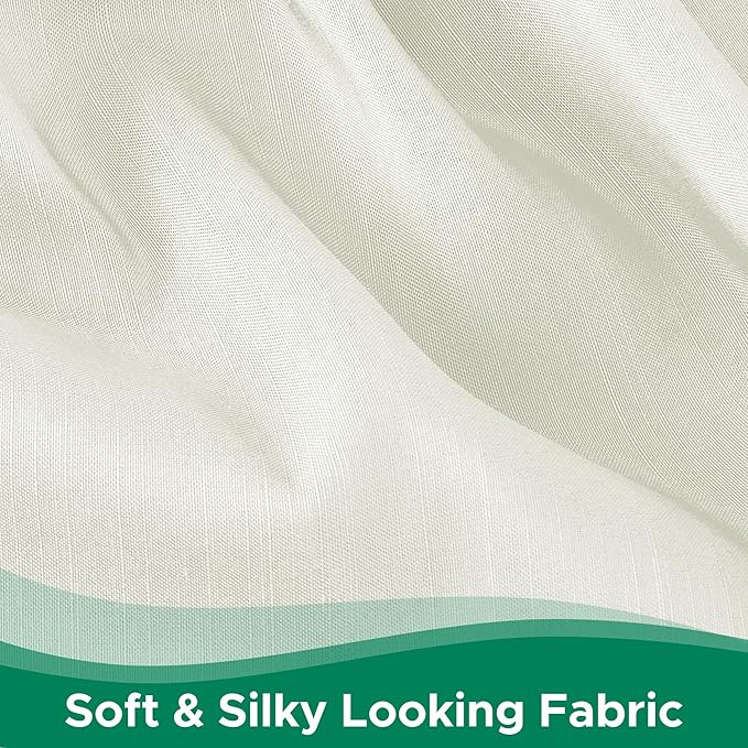Biscaynebay Wrap Around Bed Skirts for Queen Beds 16" Drop, Ivory Adjustable Elastic Dust Ruffles Easy Fit Wrinkle & Fade Resistant Silky Luxurious Fabric Solid Machine Washable