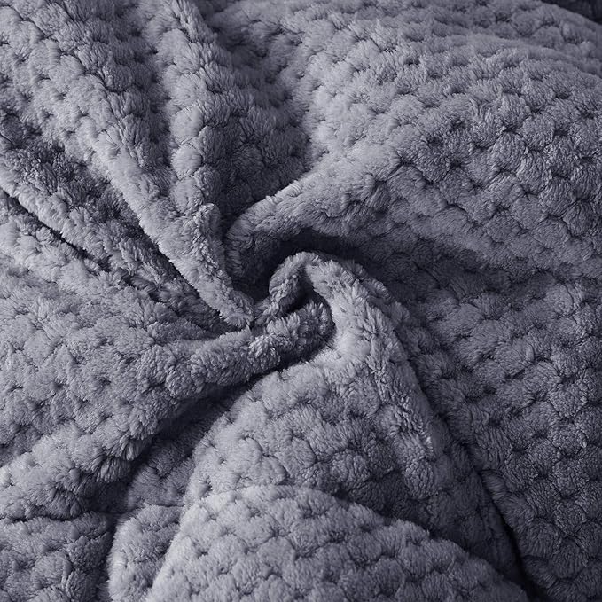 KASENTEX Super Ultra Soft Luxury Plush Sherpa Comforter, Cozy Reversible Fleece - Goose Down Alternative Fill, Machine Washable Bedding, Excalibur Grey, King Size