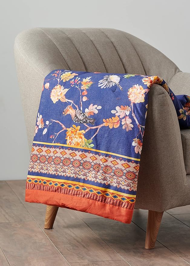 Maison d' Hermine Throw Blanket for Couch Lightweight Soft Warm Breathable Cotton Throw Blankets for Bed Girls Boys Women Men Gifts Sofa Travel Living Room Chair Bedding (60"x80", Kelim)