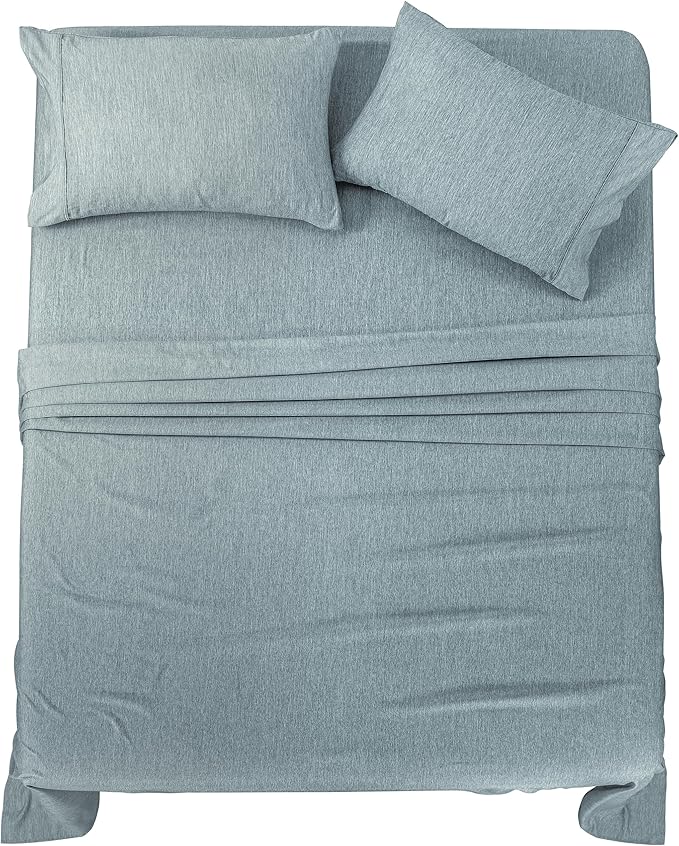Utopia Bedding Queen Sheet Set – 4 Piece Bed Sheets for Queen Size Bed, Soft and Breathable Microfiber, Includes 1 Fitted Sheet, 1 Flat Sheet and 2 Pillowcases (Heather Grey)