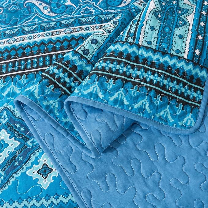 BEDIFANY Cotton California King Size Quilt Sets, Lightweight Overiszed King Bedspread Soft Quilted Reversible Boho Coverlets Set for Bed Decorations for All Seasons, 3 Pieces
