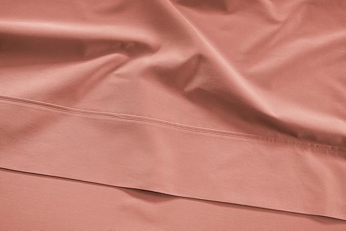 LANE LINEN Cali King Sheets – 450 Thread Count 100% Cotton Bed Sheets, Soft & Naturally Cooling, 15” Deep Pocket Fully Elasticized Fitted Sheet, Hotel Quality Bedding Sheets & Pillowcases, Rose Dawn