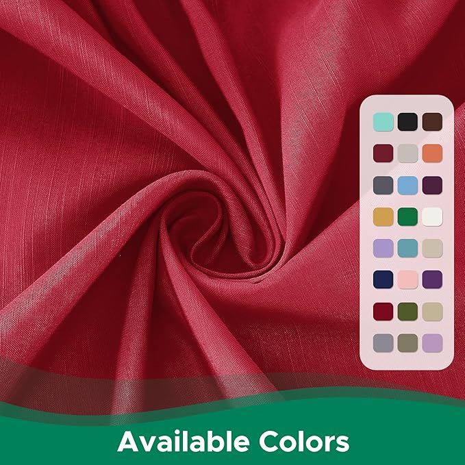 Biscaynebay Wrap Around Bed Skirts for Twin & Twin XL Beds 15" Drop, Red Adjustable Elastic Dust Ruffles Easy Fit Wrinkle & Fade Resistant Silky Luxurious Fabric Machine Washable