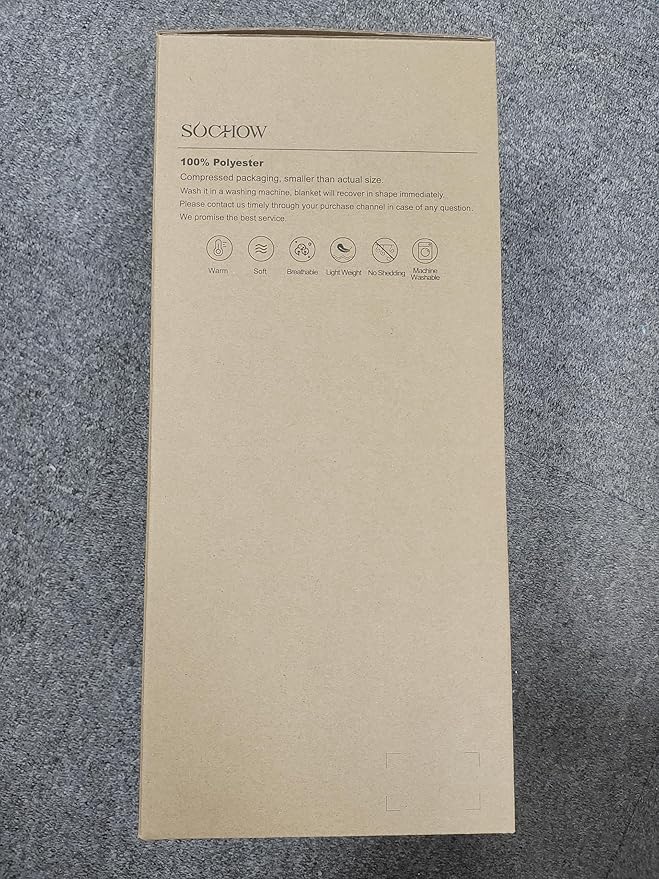 SOCHOW Sherpa Fleece Throw Blanket, Double-Sided Super Soft Luxurious Plush Blanket King Size 90 inchx108 inch, Navy Blue,
