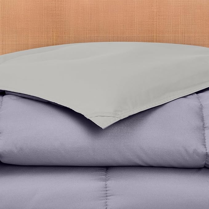 Modern Threads Down Alternative Reversible Comforter Purple/Silver California King