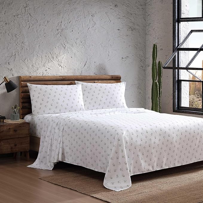 Wrangler - Full Bed Sheets, Ultra-Soft & Lightweight Bedding with Matching Pillowcases, Lightweight Bed Set for All Season Comfort, Oeko-Tex Certified (Sketchy Ditsy Green)