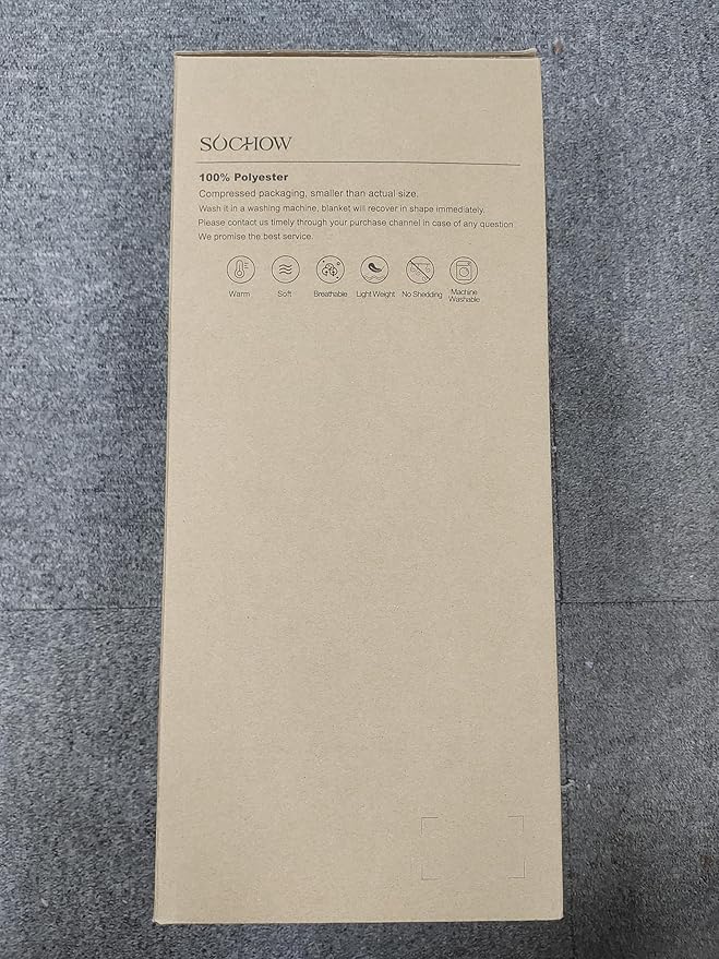 SOCHOW Sherpa Fleece Throw Blanket, Double-Sided Super Soft Luxurious Plush Blanket Queen Size 90 inchx90 inch, Dark Grey