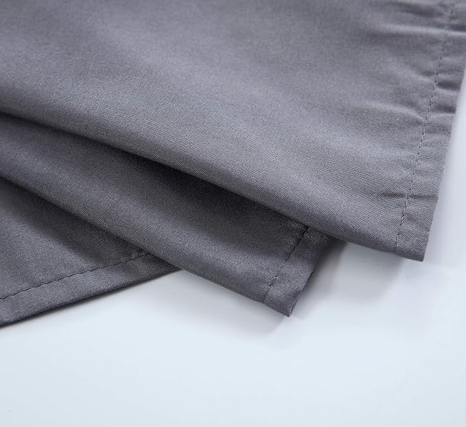 MEILA Wrap Around Bed Skirt Three Fabric Sides Elastic Dust Ruffled 14 Inch Tailored Drop,Easy to Install Fade Resistant-Dark Grey, Twin/Full