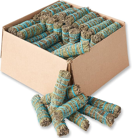 Rosemary Smudge Sticks 4 Inch | Rosemary Sage Smudging Wands | Wholesale Sage Bulk Sage Kit | Salvia Blanca para Limpiar | Sustainably Sourced California Sage