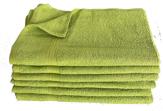 Towel Supercenter 16x27 Salon Hand Towels Colors (12Pack-24Pack-36Pack-60Pack-120Pack) 100% Cotton for Hair, Nail, Tanning Salons, Golf Courses (Lime Green, 24)