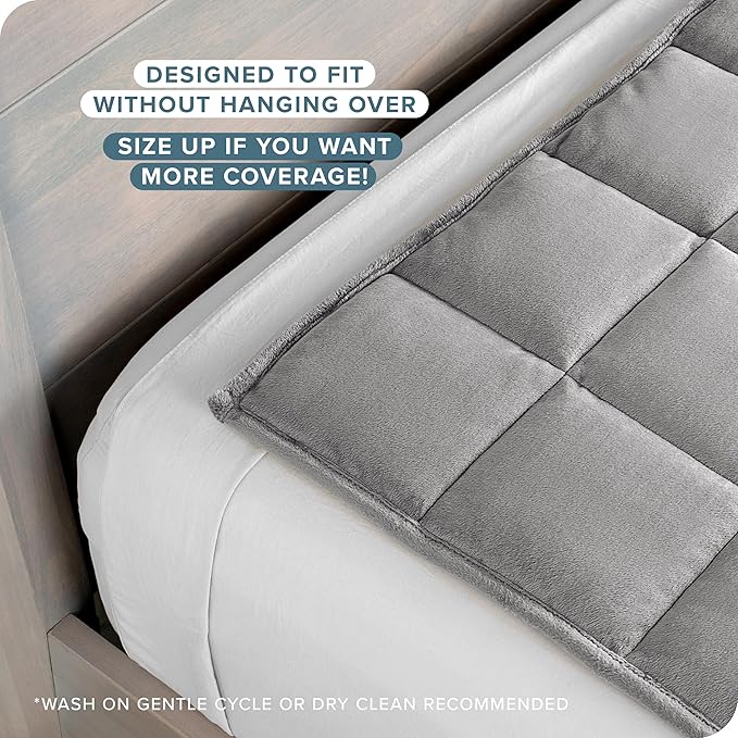 Bare Home Weighted Blanket Queen Size 22lb (60" x 80") for Adults - Minky Fleece - Premium Heavy Blanket Nontoxic Glass Beads (Light Grey, 60"x80")