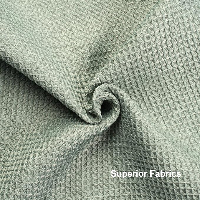 AmazerBath Waffle Stall Shower Curtain, Sage Green Shower Curtain Fabric, Hotel Quality Bathroom Shower Curtains, Heavy Duty, 36 x 72 Inches
