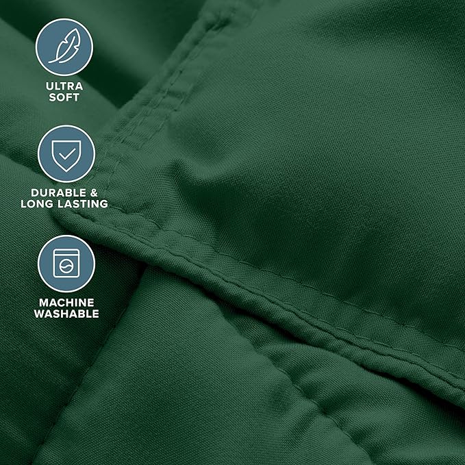 Bare Home Comforter Set - King/California King Size - Ultra-Soft - Goose Down Alternative - Premium 1800 Series - All Season Warmth (King/Cal King, Forest Green)