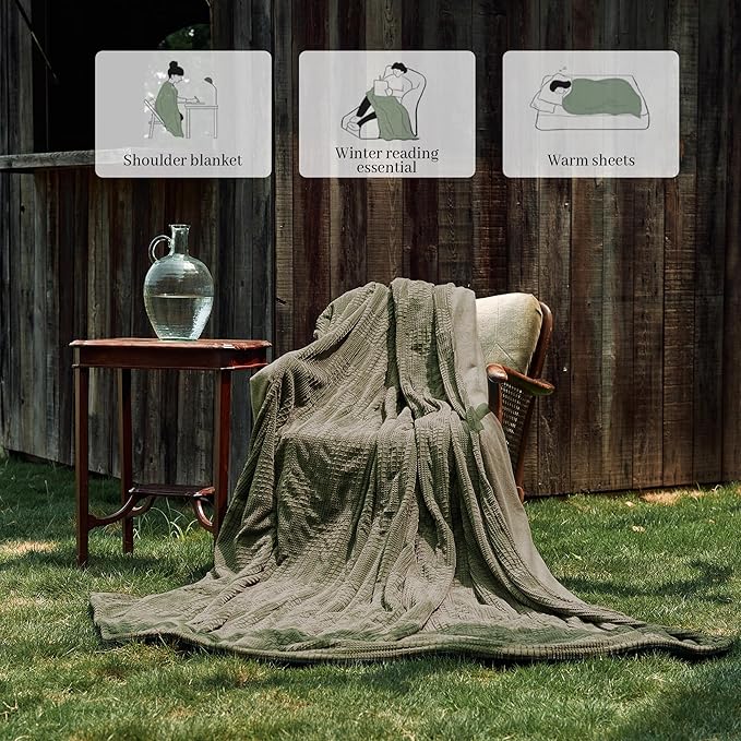 Electric Blanket Full Size 72''X84'' - Heated Blanket with Single Control Fast Heating 9 Heating Levels & 10 Hours Auto Off,ETL Certified Machine Washable (Gray Green)