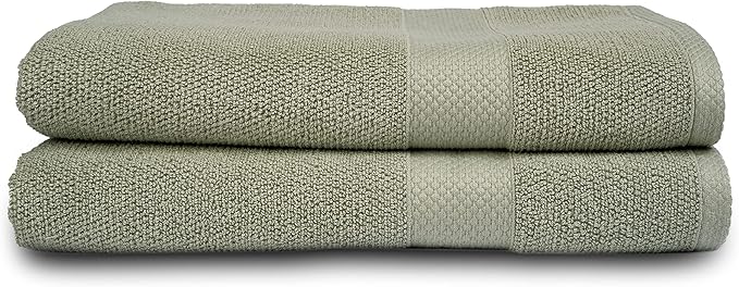 MAURA Premium Bath Sheets 100% Cotton 35x70 Oversized Ultra Absorbent Quick Dry Soft Towel Set for Bathroom Extra Large Bath Towels, Sage Green
