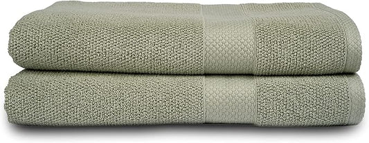 MAURA Premium Bath Sheets 100% Cotton 35x70 Oversized Ultra Absorbent Quick Dry Soft Towel Set for Bathroom Extra Large Bath Towels, Sage Green