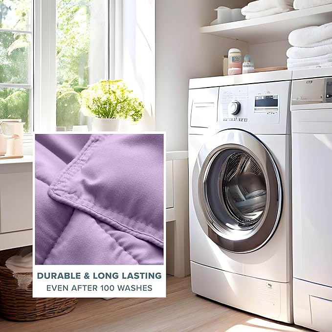 Bare Home Comforter Set - Oversized Queen Size - Ultra-Soft - Goose Down Alternative - Premium 1800 Series - All Season Warmth (Oversized Queen, Lavender)