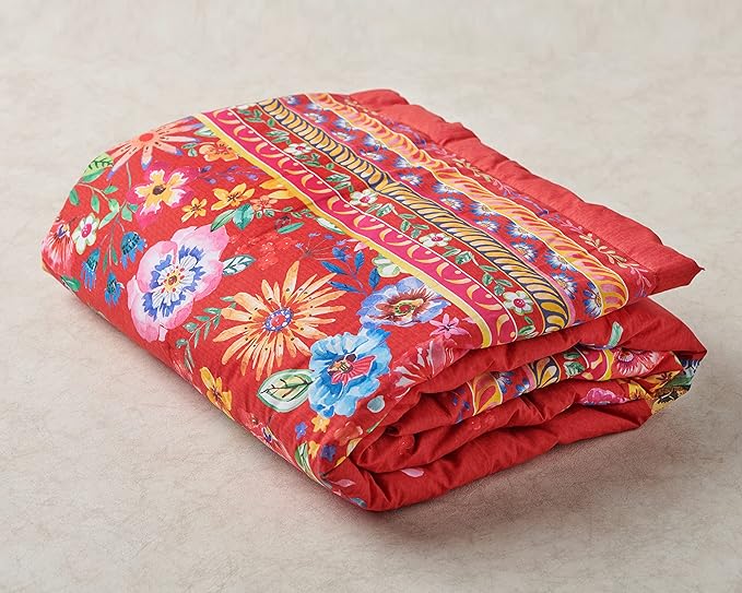 Maison d' Hermine Throw Blanket for Couch Lightweight Soft Warm Breathable Cotton Throw Blankets for Bed Girls Boys Women Men Gifts Sofa Travel Living Room Chair Bedding (50"x60", Happy Florals)