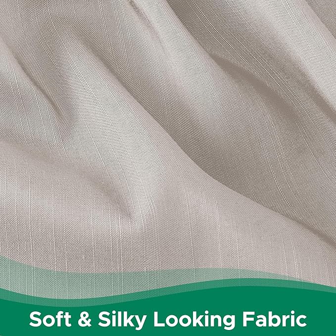 Biscaynebay Wrap Around Bed Skirts for King & Cal King Beds 15" Drop, Camel Grey Adjustable Elastic Dust Ruffles Easy Fit Wrinkle & Fade Resistant Silky Luxurious Fabric Machine Washable