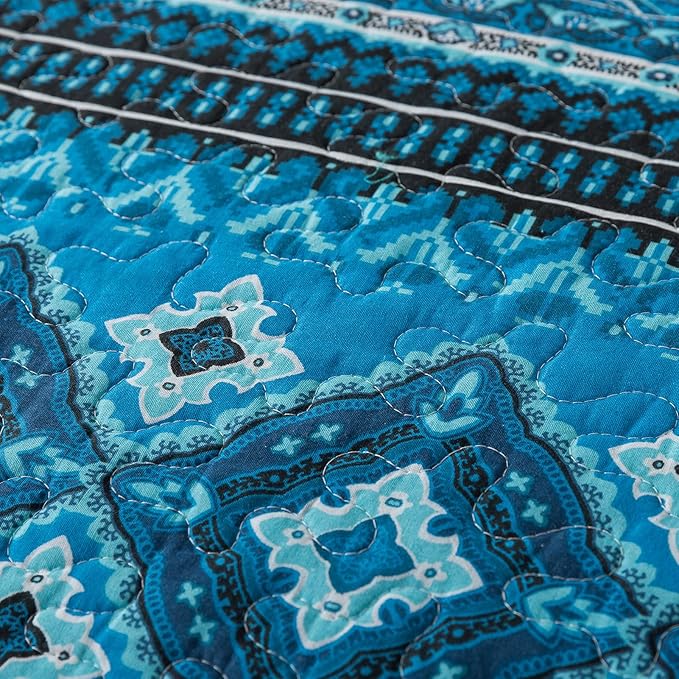 BEDIFANY Cotton California King Size Quilt Sets, Lightweight Overiszed King Bedspread Soft Quilted Reversible Boho Coverlets Set for Bed Decorations for All Seasons, 3 Pieces