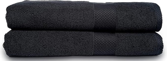 MAURA Premium Bath Sheets 100% Cotton 35x70 Oversized Ultra Absorbent Quick Dry Soft Towel Set for Bathroom Extra Large Bath Towels, Black