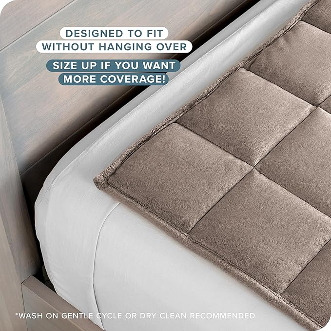 Bare Home Weighted Blanket Twin or Full Size 10lb (40" x 60") - Minky Fleece - Premium Heavy Blanket Nontoxic Glass Beads (Taupe, 40"x60")