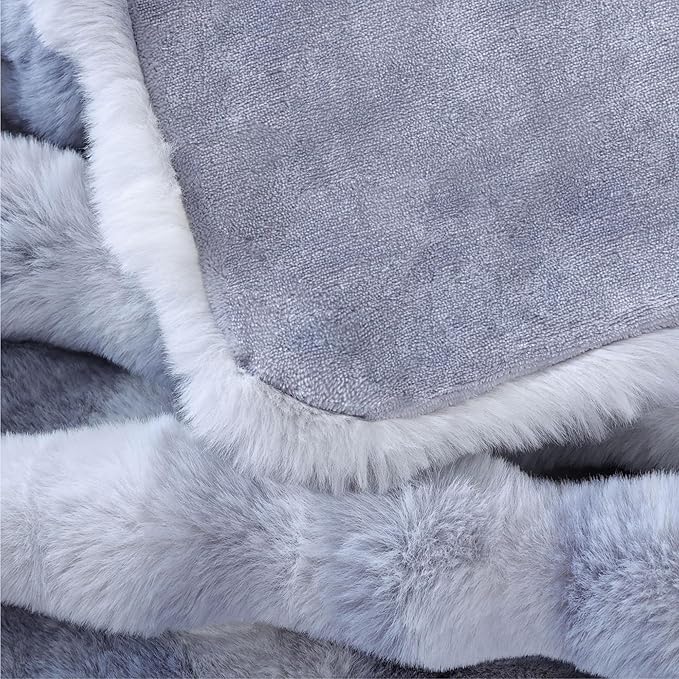 Faux Fur Soft Fluffy Tie-dye Blue Throw Blanket for Living Room Bedroom Couch 60X80 Fuzzy Bubble Thick Throw Blanket Decorative Blanket Home Decor 860 GSM