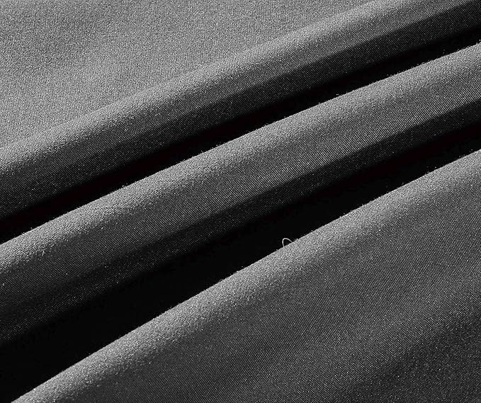 Sheets & Beyond Wrap Around Solid Microfiber Luxury Hotel Quality Fabric Bedroom Gathered Ruffled Bedding Bed Skirt 14 Inch Drop (Full, Charcoal)