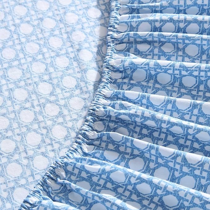 Tommy Bahama - King Bed Sheets, Crisp & Cool Cotton Percale Bedding with Matching Pillowcases, Lightweight Bed Set, Oeko-Tex Certified (Bahama Isle Blue)