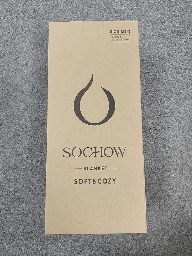 SOCHOW Sherpa Fleece Throw Blanket, Double-Sided Super Soft Luxurious Plush Blanket King Size 90 inchx108 inch, Grey