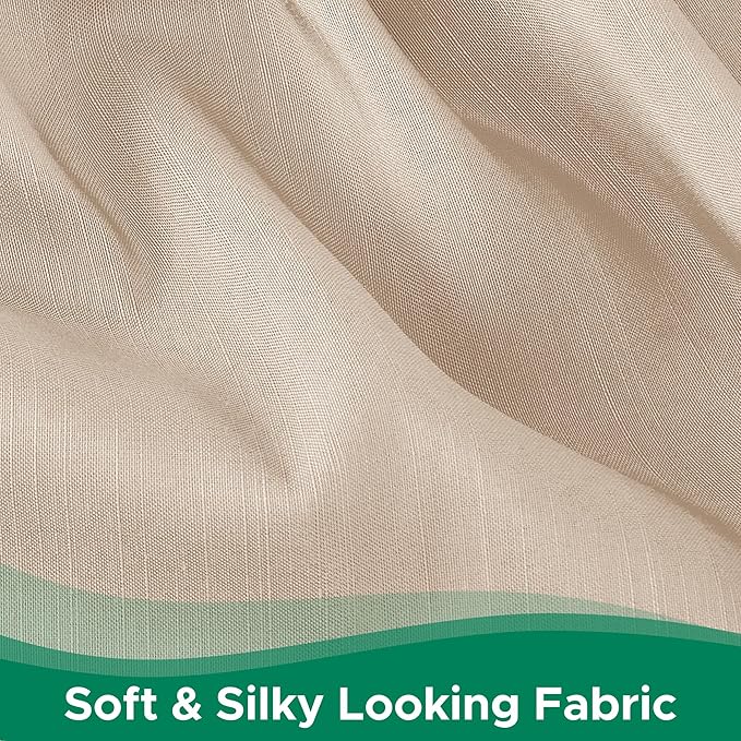 Biscaynebay Wrap Around Bed Skirts with Adjustable Belts for Twin & Twin XL Beds 15" Drop, Sand Elastic Dust Ruffles Easy Fit Wrinkle Resistant Silky Luxurious Fabric Machine Washable