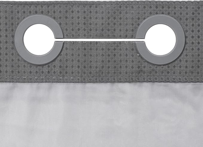 River Dream Heavyweight No Hooks Required Dotted Waffle Weave Shower Curtain with Snap in Liner -Extra Long 71W x 86H,Hotel Grade,Spa Like Bath Curtain,Graphite Grey