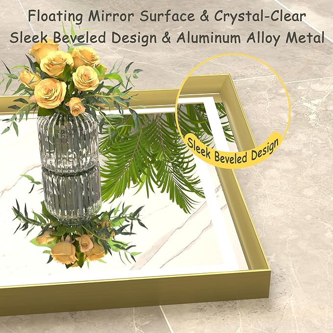 40x30 Inch Gold LED Mirror for Bathroom, 3 Color Temperatures (3000K/4500K/6000K), Anti-Fog, Dimmable Lights, Memory Function, Horizontal/Vertical Wall Mounted
