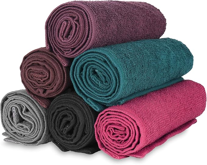 Arkwright Bleach Proof Salon Towels - Pack of 12 - Highly Absorbent, 100% Cotton, Quick Dry Spa Face Towel for Hair Stylist, Barber, Pedicure, and Esthetician, 16 x 28 in, Brown